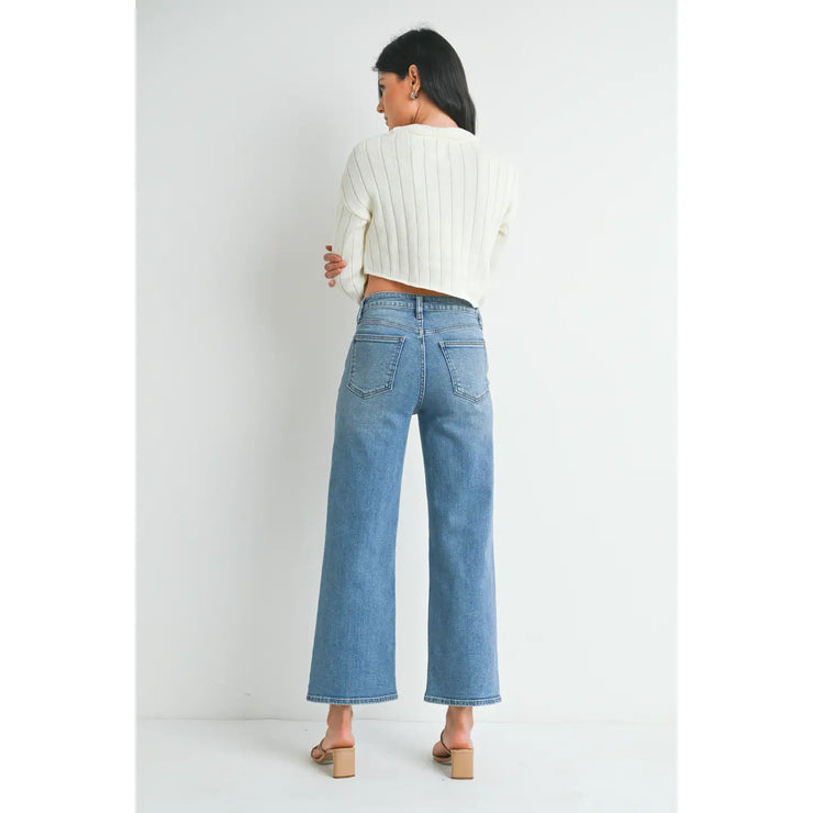 Slim Wide Leg Jeans