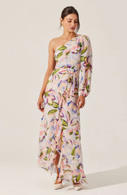 Sandersonia Floral One Shoulder Dress