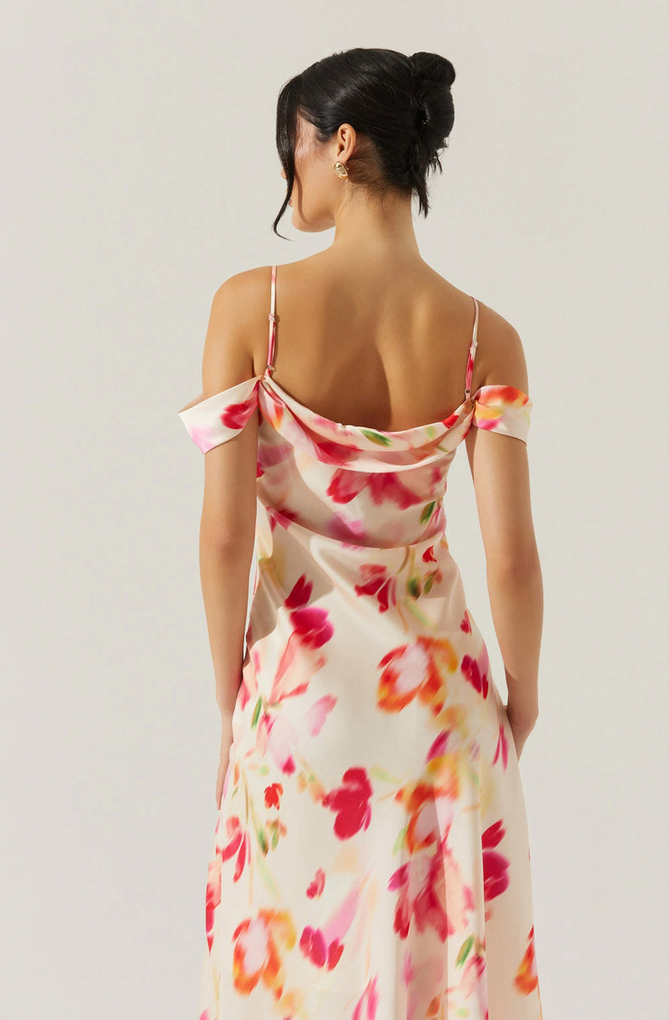 Kitura Cold Shoulder Maxi Dress