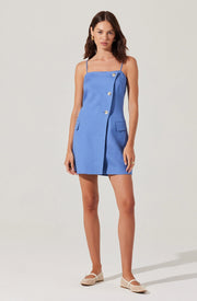 Azria Button-Front Wrap Dress