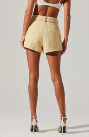 Emery Boucle Belted Shorts