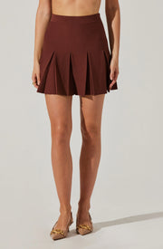 Denisa Pleated Mini Skirt