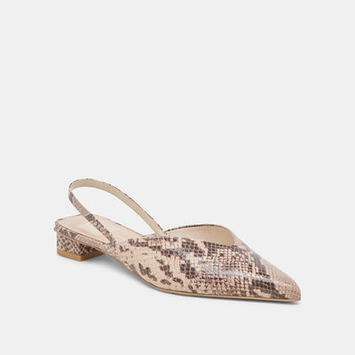 Byanca Snakeskin Flats