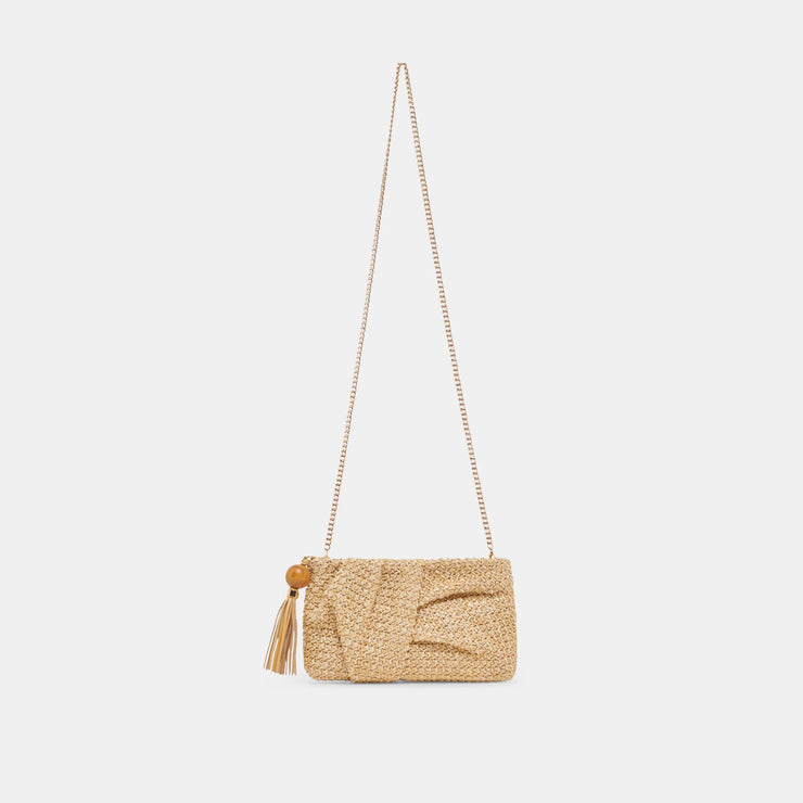 Lorena Clutch Natural Raffia