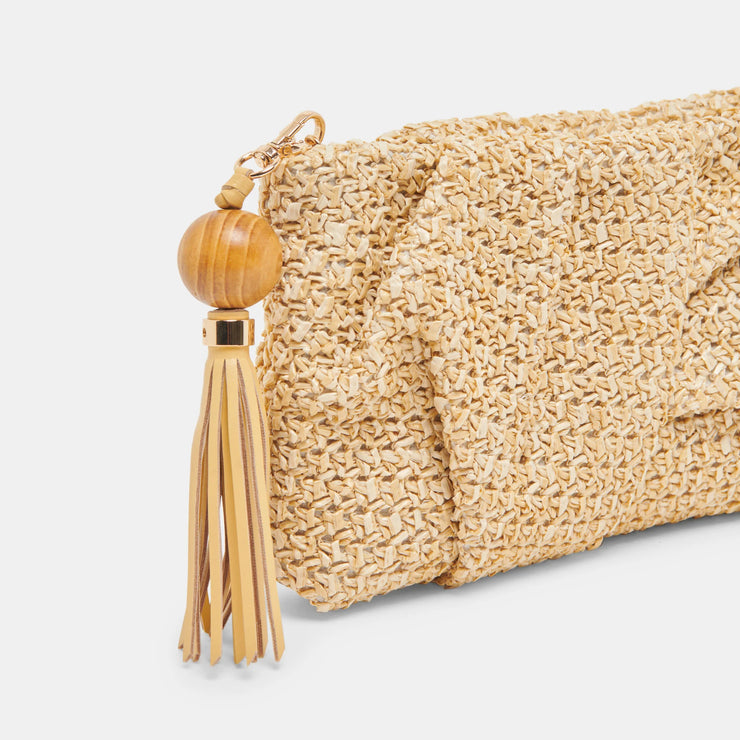 Lorena Clutch Natural Raffia