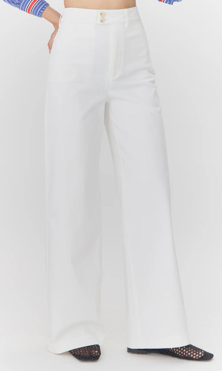 Jennsen Cotton Canvas Wide Leg Pants