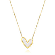 Abigail Mother Of Pearl Heart Necklace