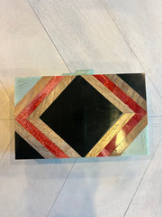 Blues Colorful Marble Clutch