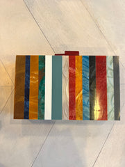 Blues Colorful Marble Clutch