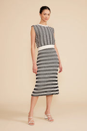 Newport Knit Skirt - Black White