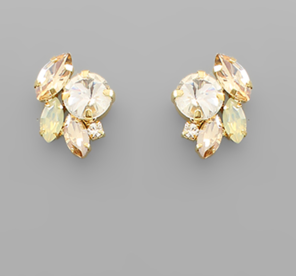 Round & Marquise Stone Earrings