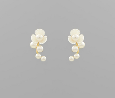 Flower Pearl Earrings