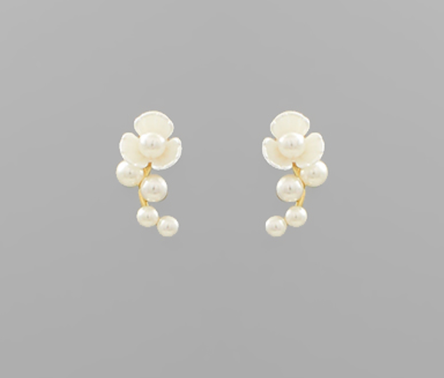 Flower Pearl Earrings