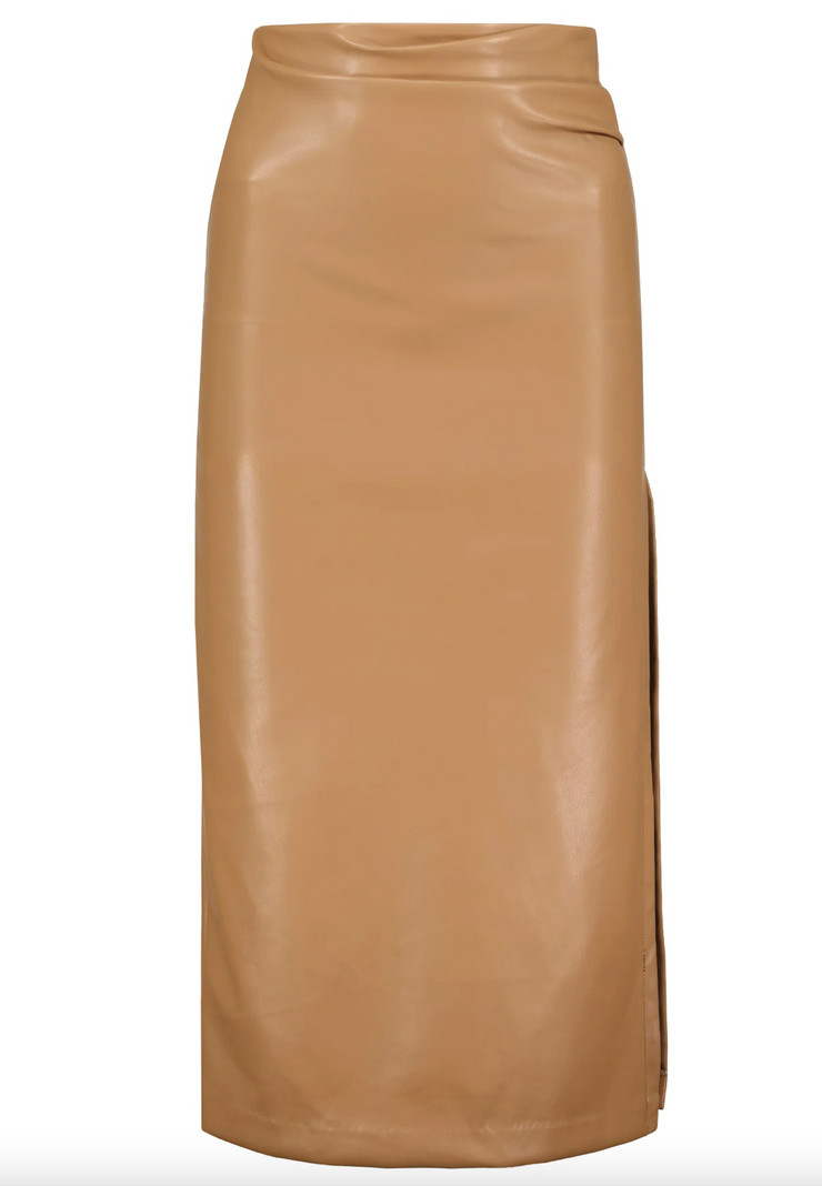 Colette Side Ruched Midi Skirt