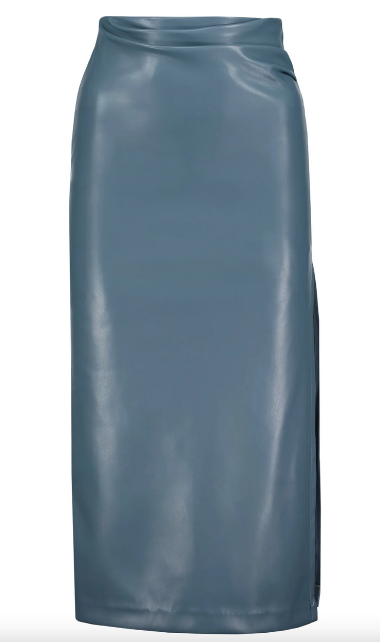 Colette Side Ruched Midi Skirt