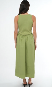 Yaya Mixed Media Sweater Poplin Maxi Dress