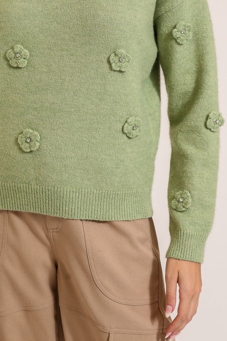 3D Flower Sweater