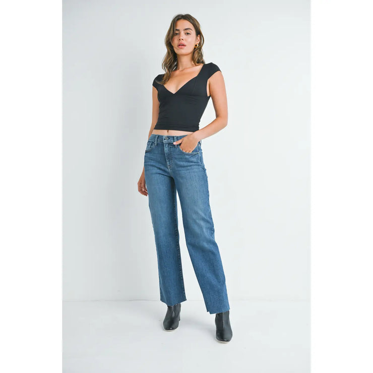 Slim Palazzo Scissor Cut Jeans