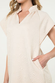 Short Sleeve Textured Dress