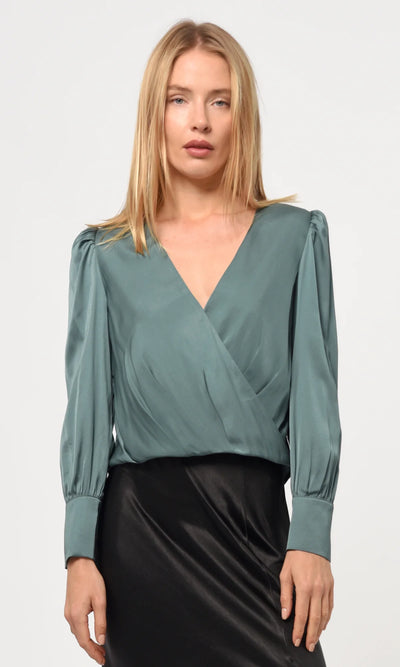Lourdes Wrapped Front Cuff Blouse