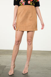 THML Camel Suede Skirt