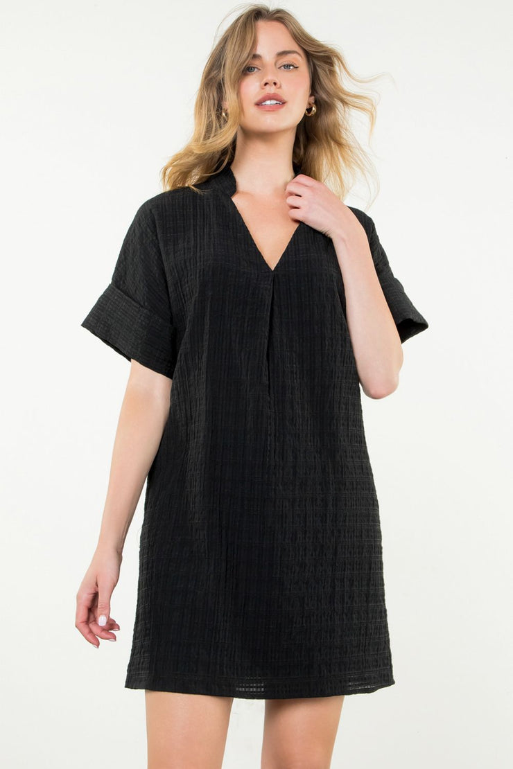 Short Sleeve Woven Dress