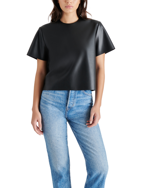 Ezra Faux Leather Top