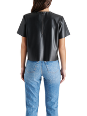 Ezra Faux Leather Top