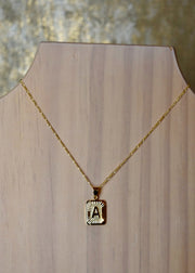 If I Told You Rectangle Initial Necklace