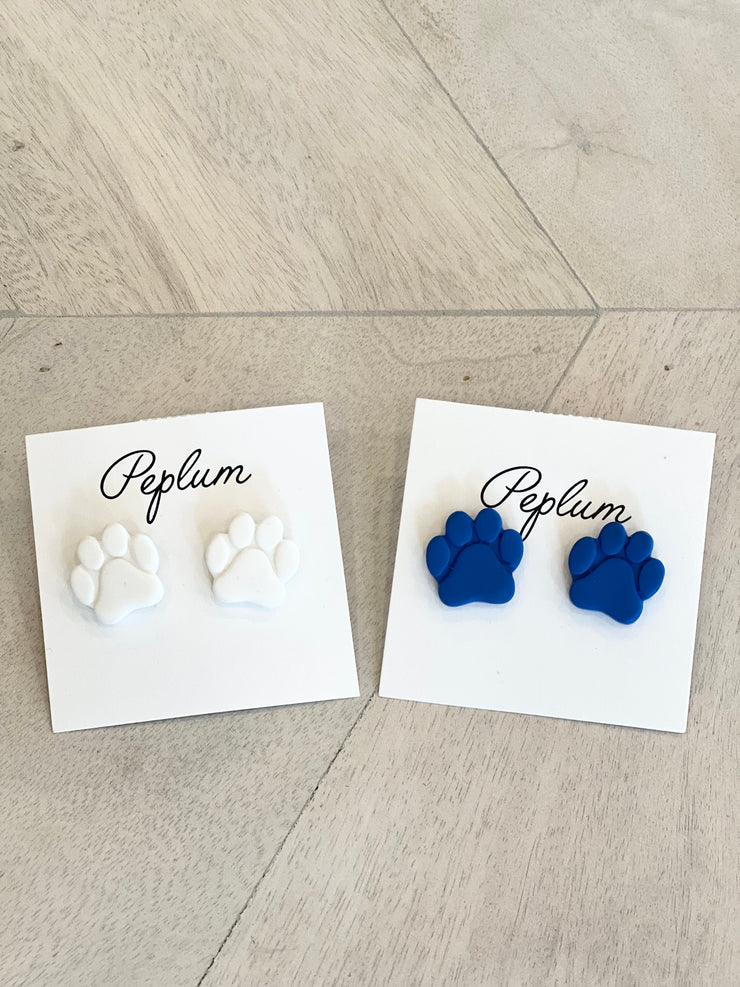 Forget You Paw Print Stud Earrings
