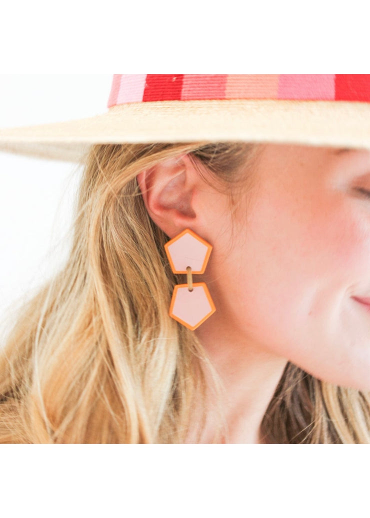 Purpose Pink And Orange Acrylic Earring